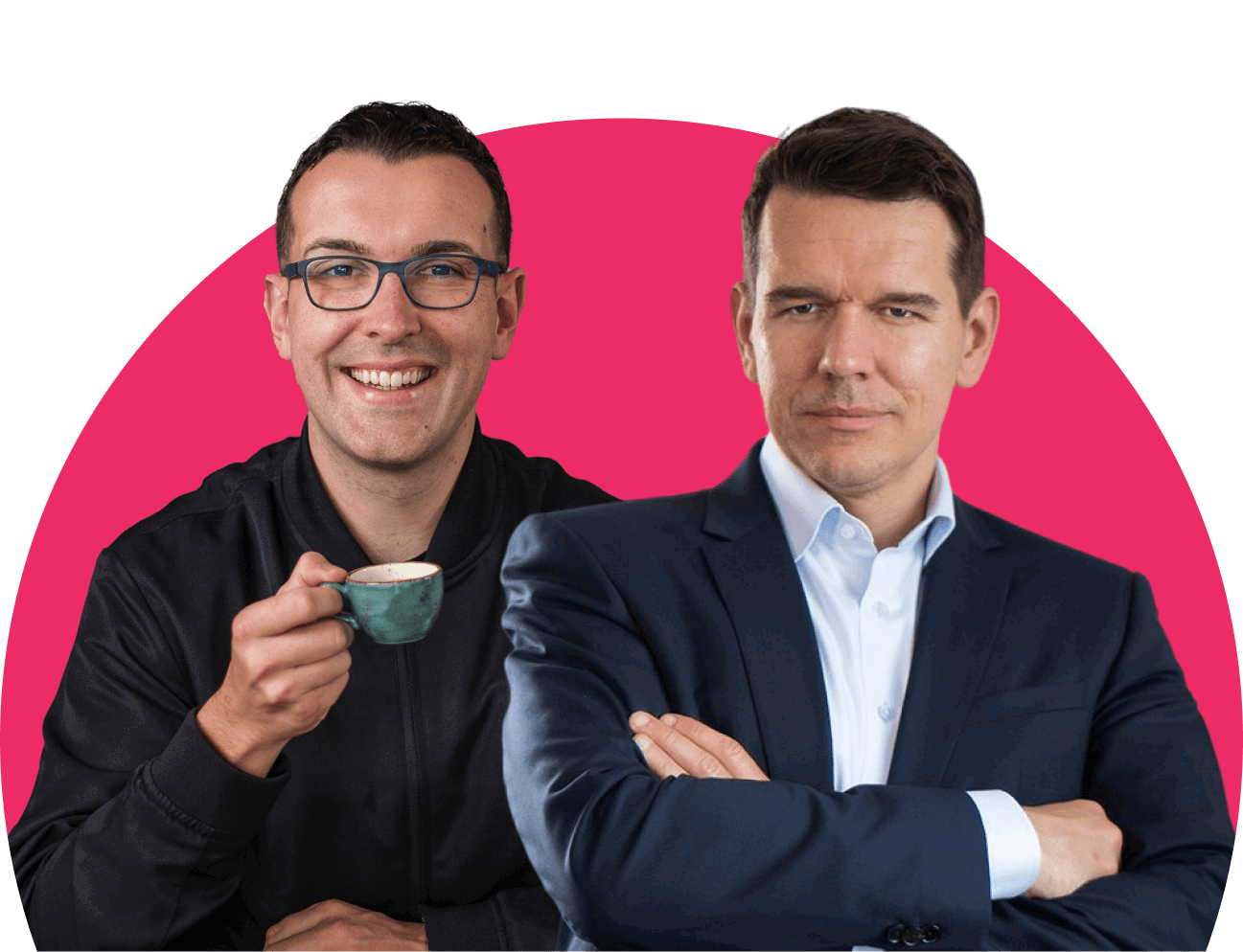 Fabian Walter und Christian Gebert, die Hosts von „Sei doch nicht besteuert“